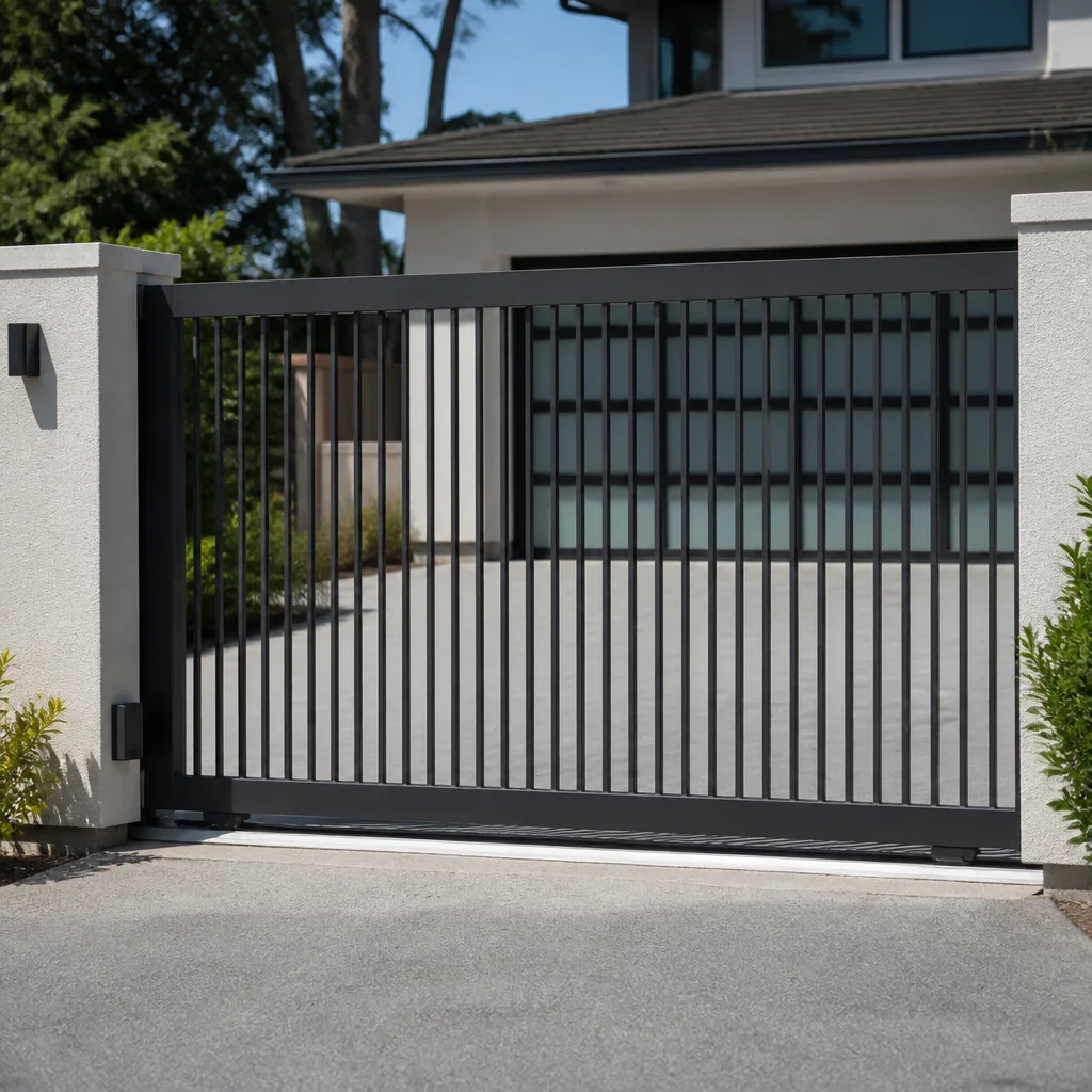 Sliding driveway gates